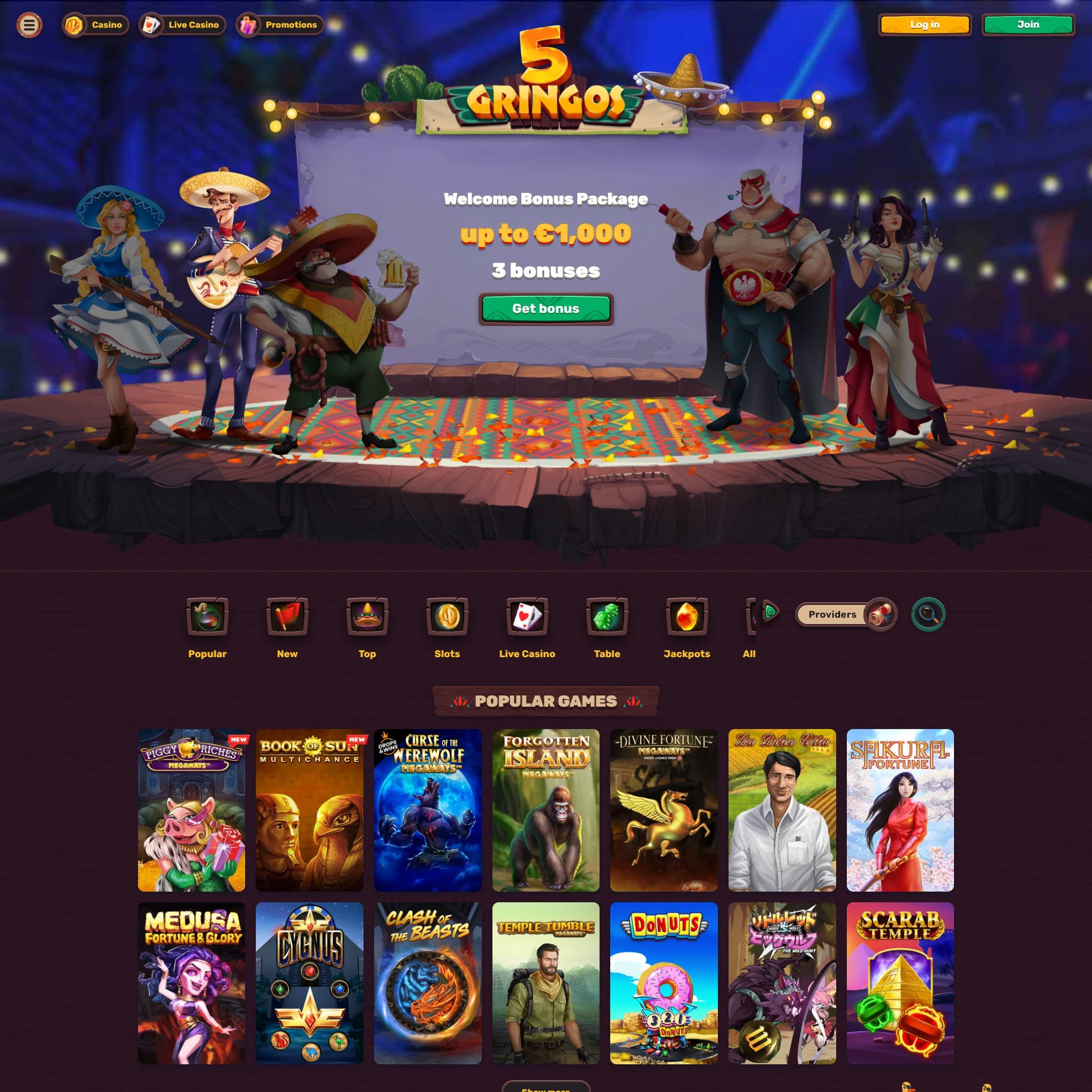 5Gringos Casino screenshot 1