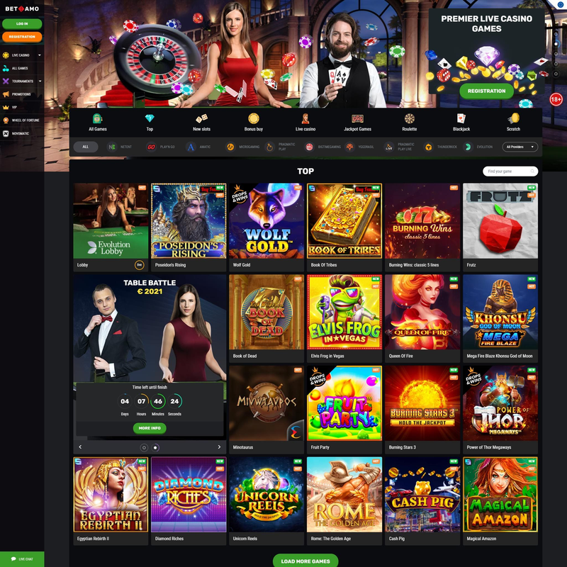 Betamo Casino screenshot