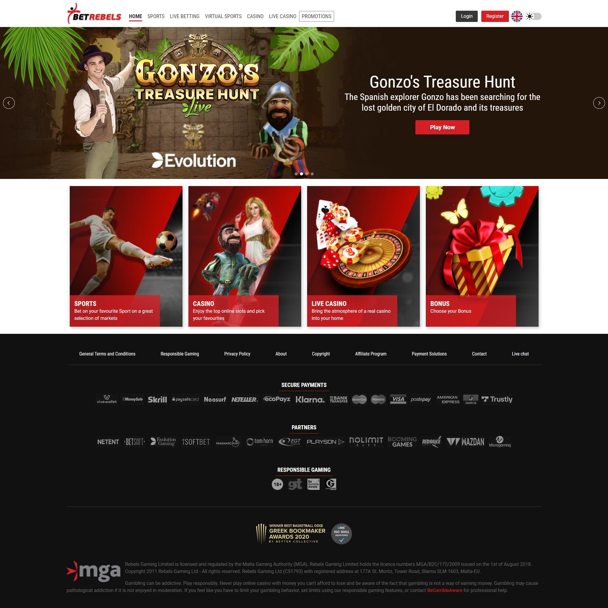 BetRebels Casino screenshot 1