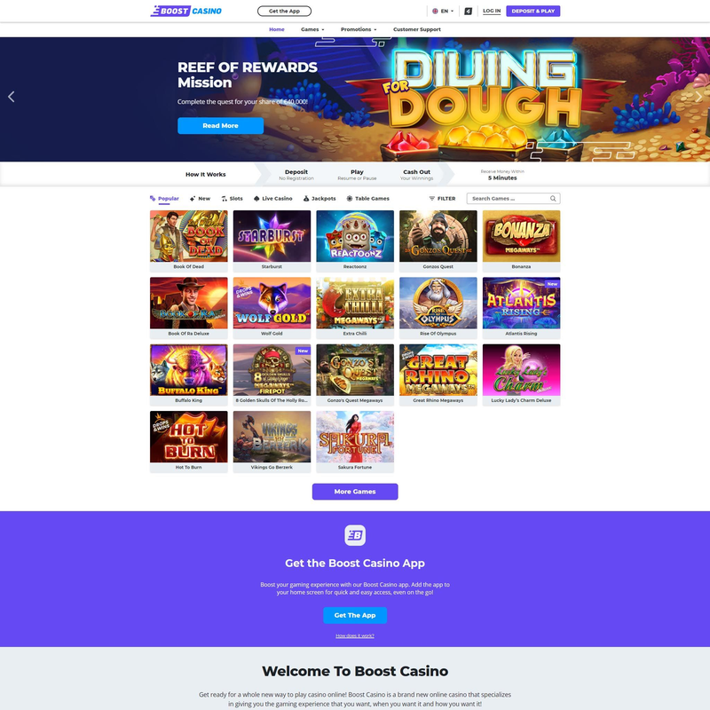 Boost Casino screenshot