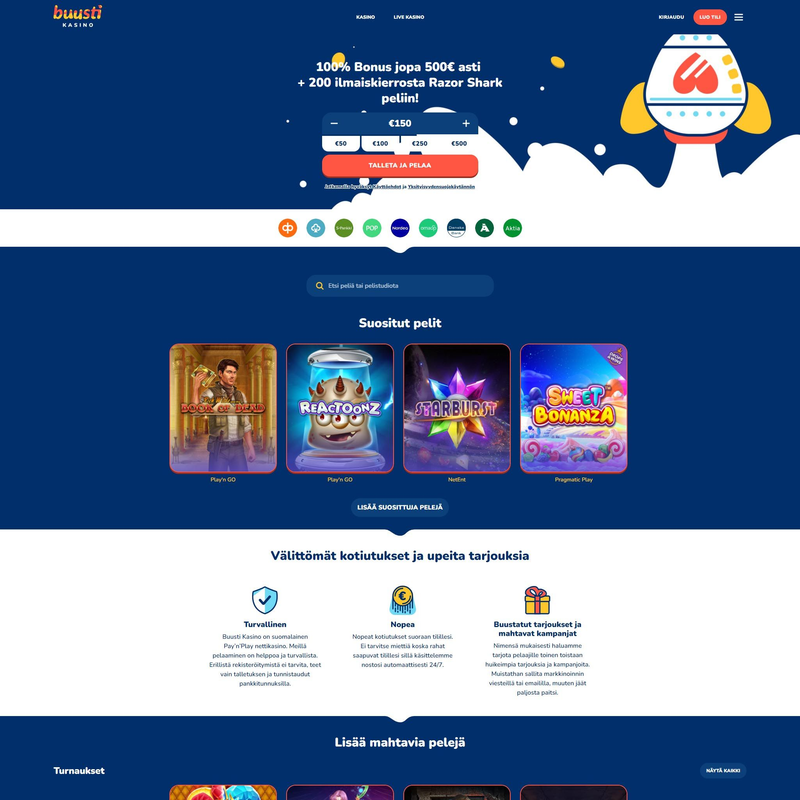 Buusti Kasino screenshot