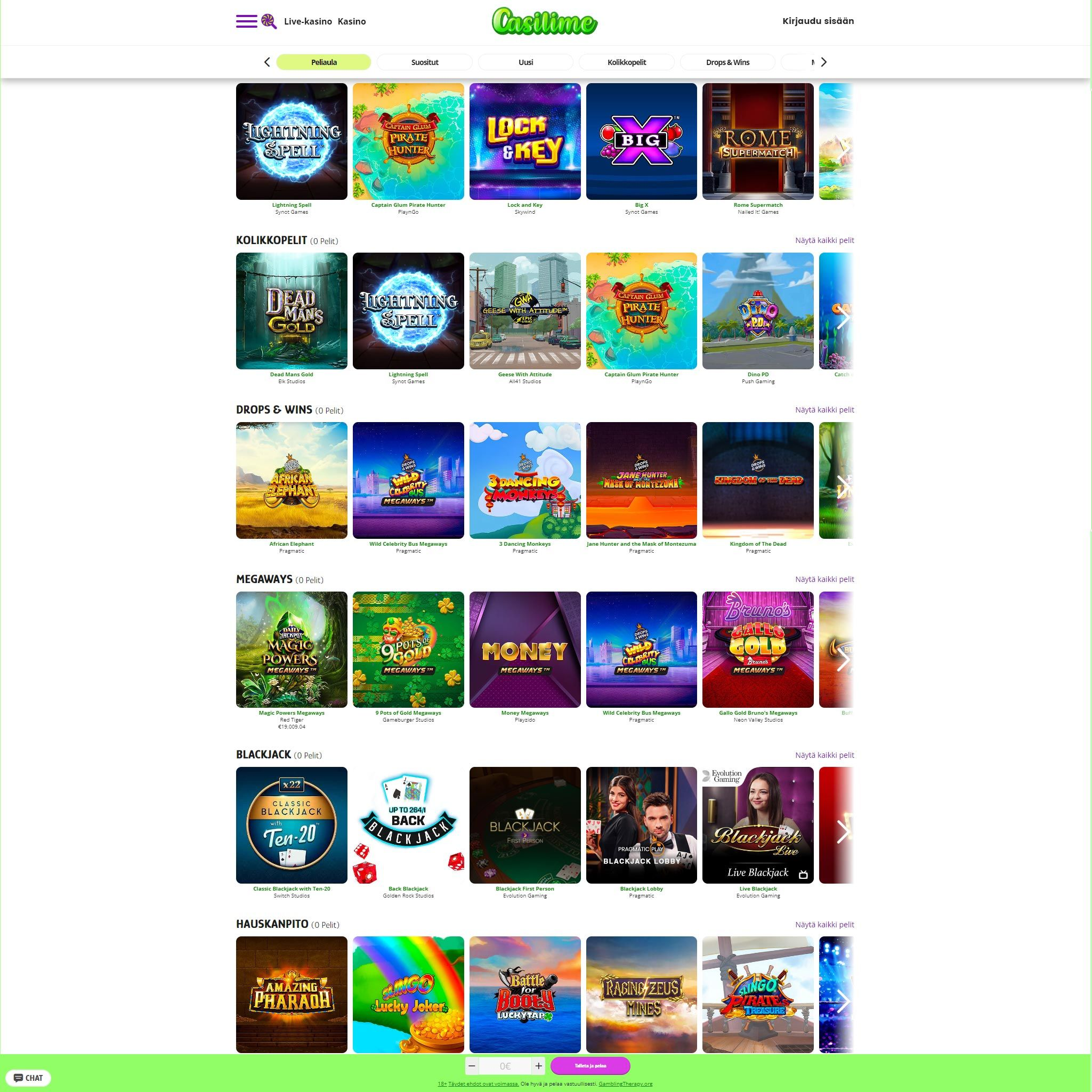 Casilime Casino screenshot 1