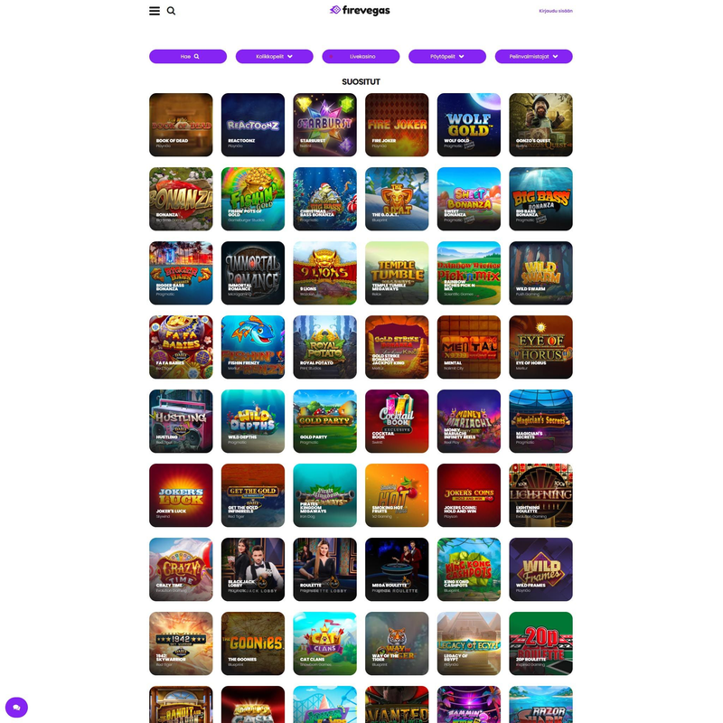 FireVegas Casino screenshot