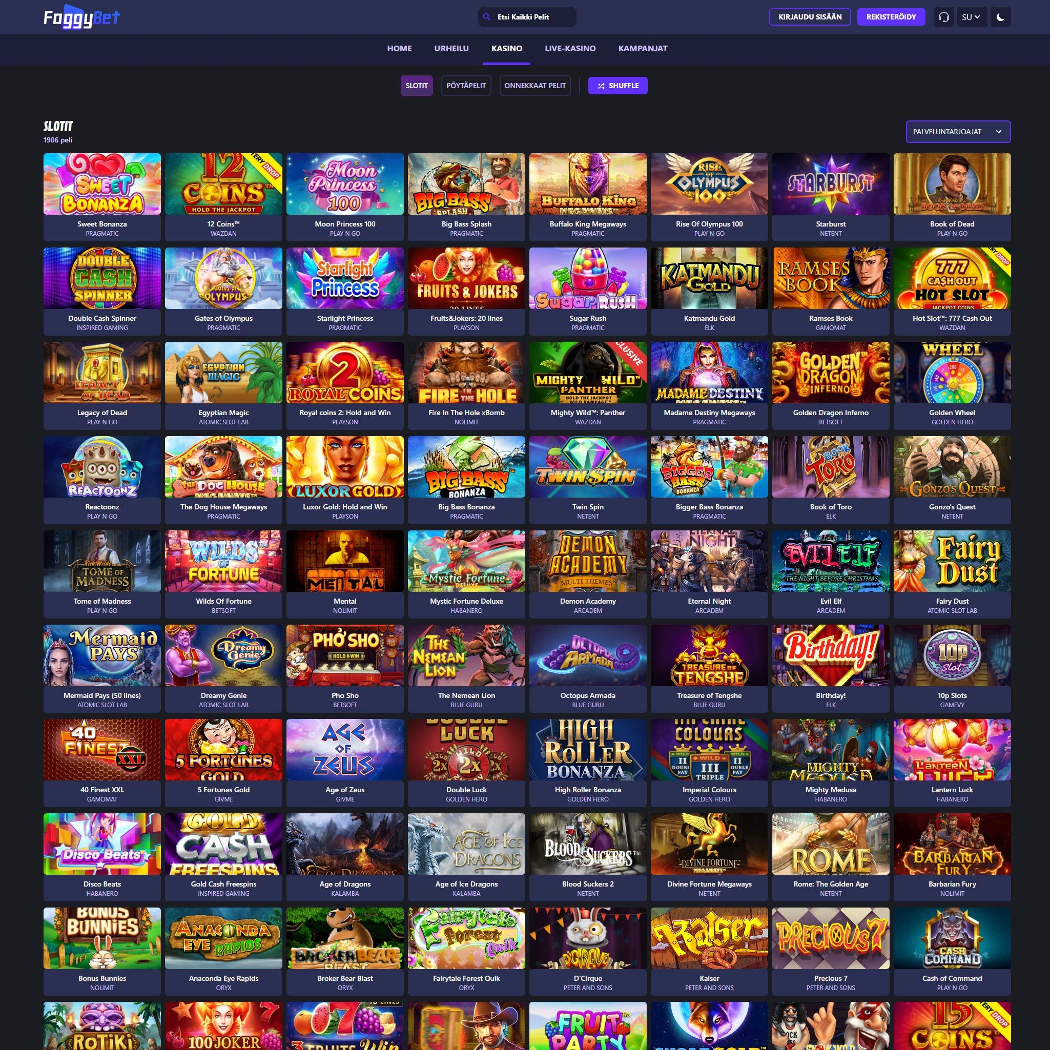 Foggybet screenshot 1