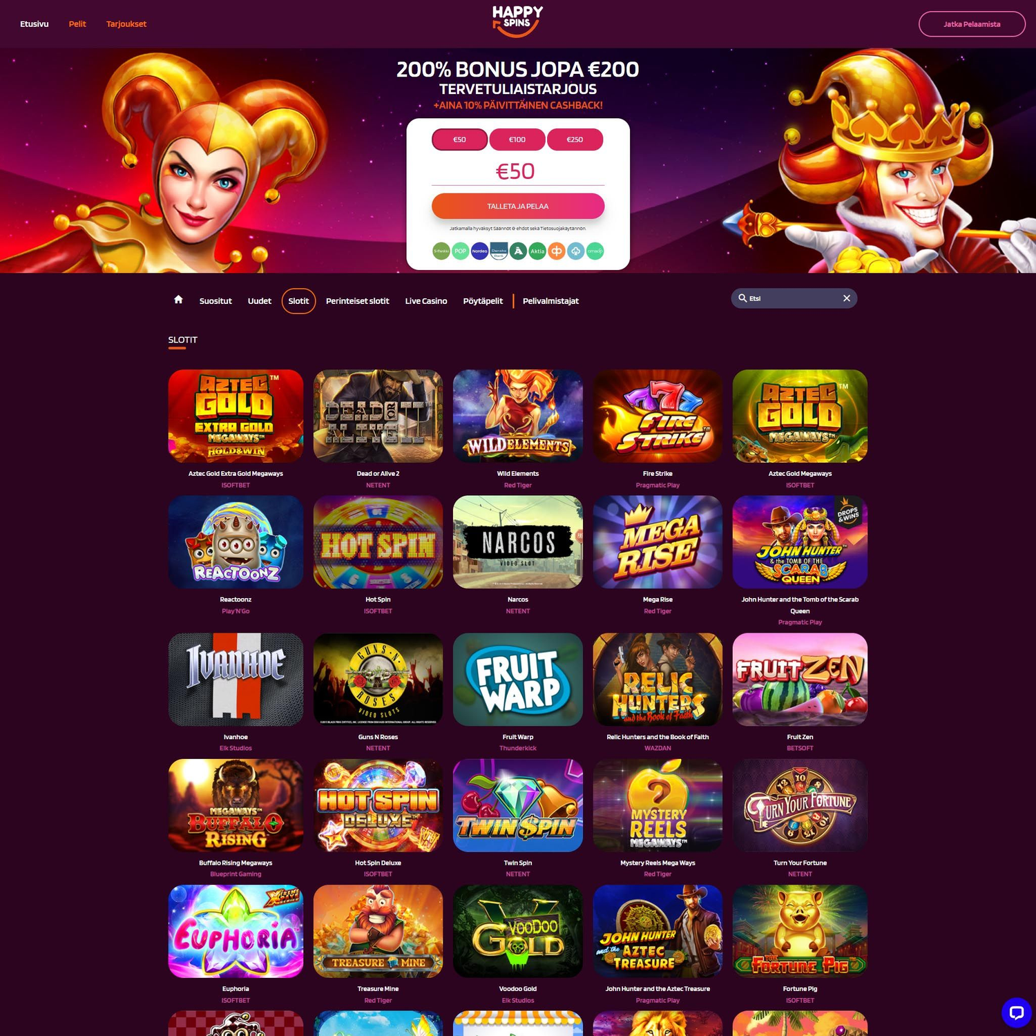 HappySpins Casino screenshot 4