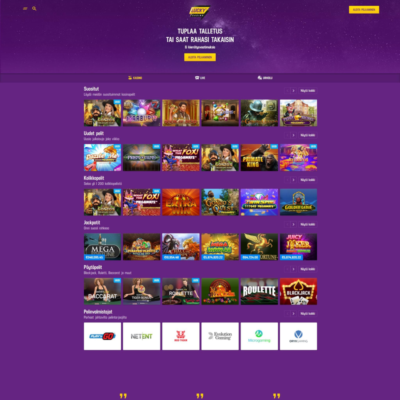 Lucky Casino screenshot