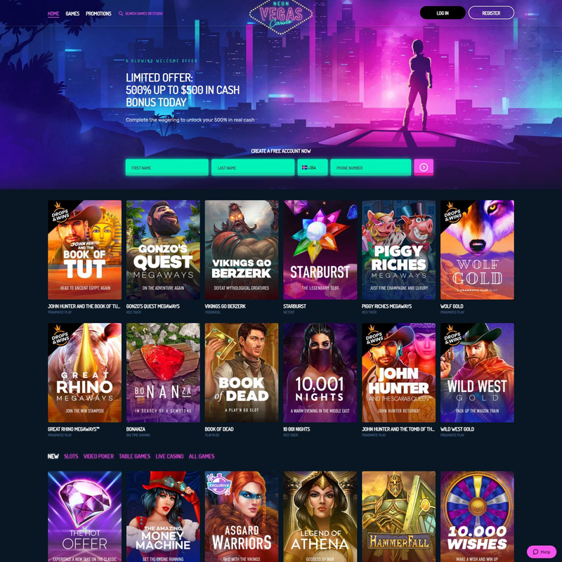 Neon Vegas Casino screenshot