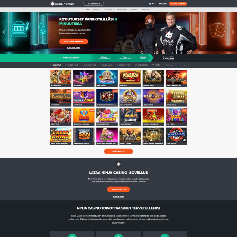 Ninja Casino screenshot