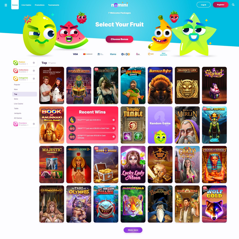 Nomini Casino screenshot