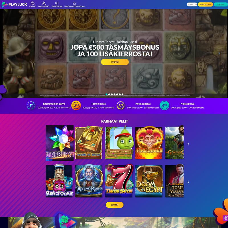 PlayLuck Casino screenshot