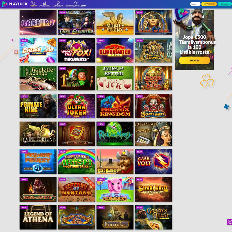 PlayLuck Casino screenshot