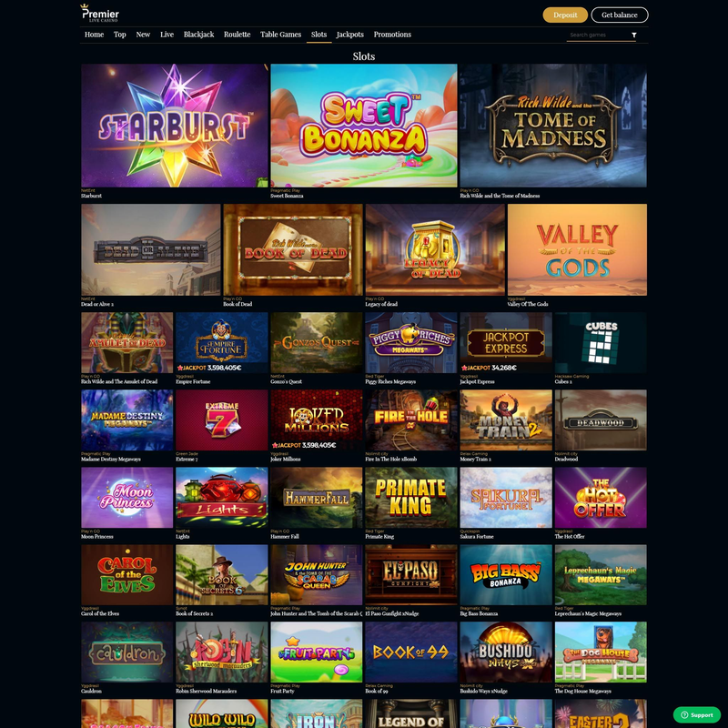 Premier Live Casino screenshot