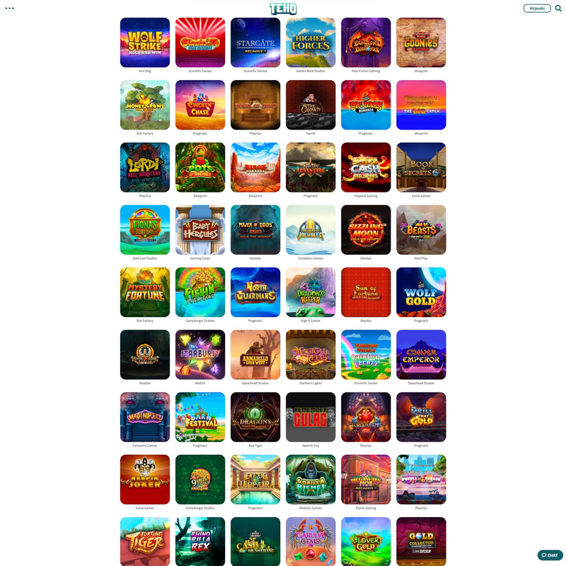 Teho Casino screenshot