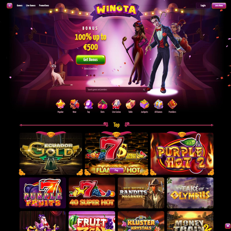 Winota Casino screenshot